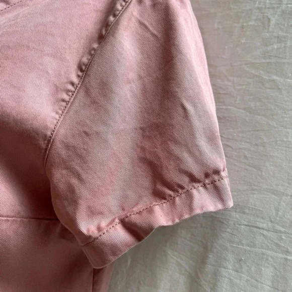 🌸 C&C California Mauve Pink Button-Front Short Sleeve Dress - Picture 5 of 5